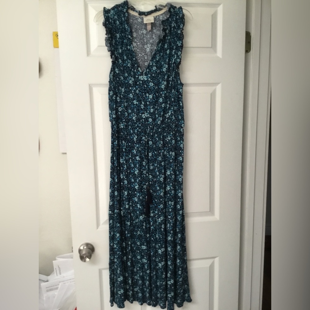 Blue floral midi dress. Worn once